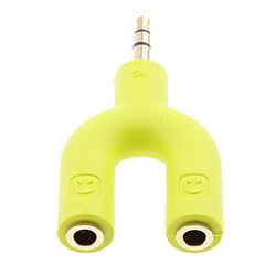 Avis Adaptateur écouteur écouteur splitter audio 3,5 mm double jack y vert