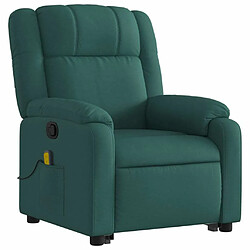 Avis Maison Chic Fauteuil Relax pour salon, Fauteuil inclinable de massage Vert foncé Tissu -GKD73869