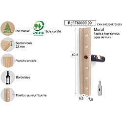 Avis Astigarraga Support bouteilles mural en bois 6 bouteilles.