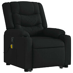 Avis Maison Chic Fauteuil Relax pour salon, Fauteuil de massage inclinable Noir Tissu -GKD49853