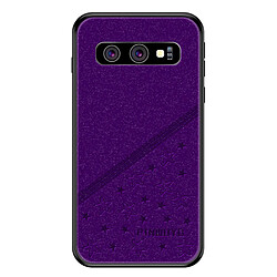 Coque en TPU + PU hybride violet pour votre Samsung Galaxy S10