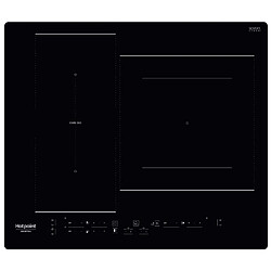 Table de cuisson induction 60cm 3 foyers 7200w noir - HB2760BNE - HOTPOINT