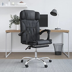 Maison Chic Fauteuil de massage inclinable de bureau,Fauteuil luxe de relaxation Noir Similicuir -MN78647