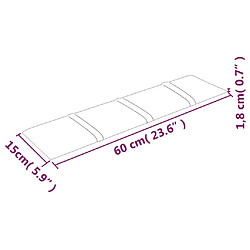 vidaXL - Panneaux muraux - Jaune 60x15 cm pas cher