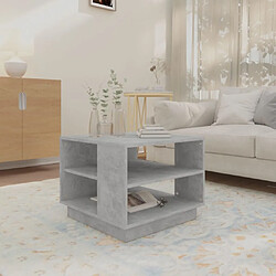 Avis Maison Chic Table basse,Table Console Table d'appoint, Table pour salon Gris béton 55x55x43 cm Aggloméré -MN40058