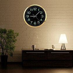 Acheter 12 pouces Horloge Murale avec Lumière de Nuit Silencieuse Non Coutil Quartz Batterie Exploité Intérieur Extérieur Décoratif Horloge pour Chambre Salon