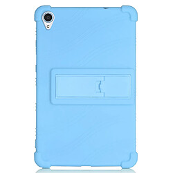 Coque en silicone souple avec béquille coulissante bleu clair pour votre Lenovo Tab M8 8705/8505