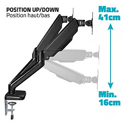 Avis Advance SUPPORT DOUBLE ECRAN PC Standards incurvés Support de Moniteur de bureau 2 écrans 17-32 " 75x75 / 100x100 Mouvement Intégral