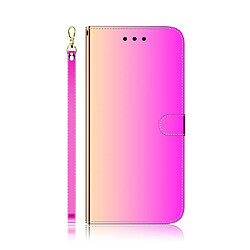 Wewoo Housse Coque Pour Galaxy S8 + Etui à rabat horizontal en surface imitation miroir avec fentes cartes et porte-cartes ainsi que portefeuille et lanière dégradé de couleur