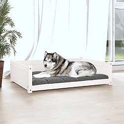 Avis Maison Chic Niche Lit pour chien | Panier couchage pour chien Blanc 105,5x75,5x28 cm Bois de pin solide -GKD97071