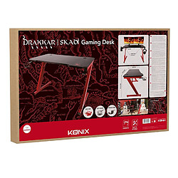 Acheter Innelec Table gaming bureau de gamer Drakkar SKADI - Noir et rouge - Repose casque, passe cable...