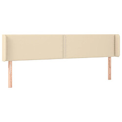 Avis Maison Chic Tête de lit moderne à LED lumineuse pour chambre - Décoration de lit Crème 163x16x78/88 cm Tissu -MN16850