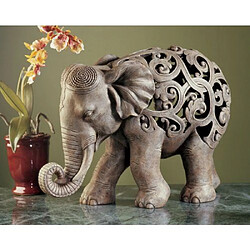 Design Toscano Sculpture Jali Anjan l'éléphant NG32745 Marron 14 x 32 x 25,5 cm