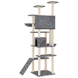 Acheter vidaXL Arbre à chat avec griffoirs en sisal Gris foncé 191 cm