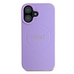 Guess Maroquinerie Guess Coque iPhone 16 Plus MagSafe Texture Grainée Violet