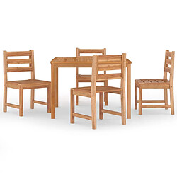 vidaXL Ensemble à manger de jardin 5pcs Bois de teck massif