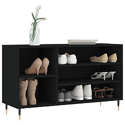 Avis Maison Chic Armoire à Chaussures Noir,Meuble de Rangement à Chaussures 102x36x60 cm Bois d'ingénierie -MN28405