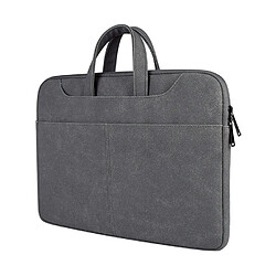 Avis Wewoo Sacoche ST06S Étanche en cuir PU Zipper Caché Bandoulière Portable Sac à pour ordinateur de 15,6 poucesavec Magic Stick & Suitcase Belt Gris foncé