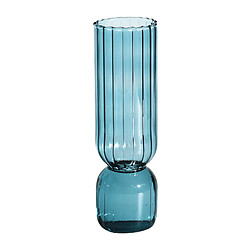 Table De Vase à Fleur En Verre Moderne Hydroponique Terrarium Porte-plante Conteneur Cylindre Bleu