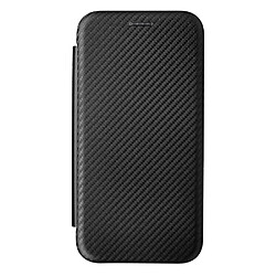 Coque en TPU + PU texture en fibre de carbone avec béquille en anneau et porte-carte noir pour votre Motorola Moto G31/G41