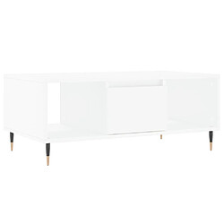 Maison Chic Table basse,Table Console Table d'appoint, Table pour salon Blanc 90x50x36,5 cm Bois d'ingénierie -MN20984