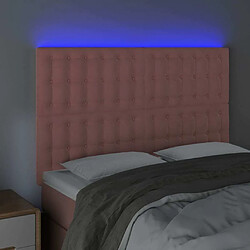 Avis Maison Chic Tête de lit scandinave à LED,meuble de chambre Rose 144x5x118/128 cm Velours -MN60031