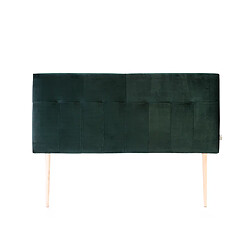 Vs Venta-Stock Tête de lit tapissée 160x100 cm vert, velours, pieds en bois