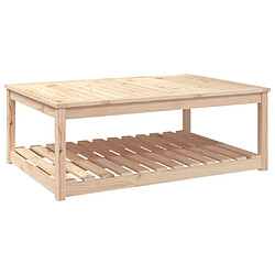 vidaXL Table de jardin 121x82,5x45 cm bois massif de pin