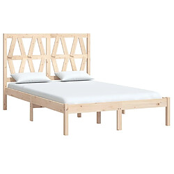 Avis Maison Chic Lit petit double - Cadre de lit,Structure du lit Contemporain pour chambre bois de pin massif 120x190 cm -MN13552