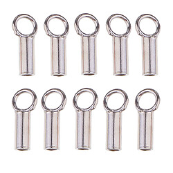 10 pièces 925 sterling tube à sertir perles bouchon bijoux conclusions argent