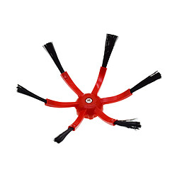 2Pcs Brosses latérales de rechange à 6 bras pour aspirateur robot Xiaomi Roborock s50 S51 S55 S5 S6-Rouge