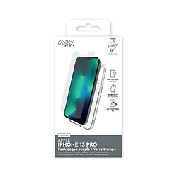 My Way Myway Coque pour Apple iPhone 13 Pro Souple et Protection d'Écran en Verre Trempé Transparent