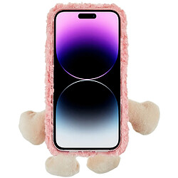 Coque en TPU anti-rayures, avec poupée en peluche 3D pour votre iPhone 14 Pro Max - style C