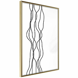 Paris Prix Affiche Murale Encadrée Wavy Lines 20 x 30 cm Or