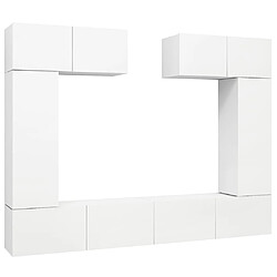 vidaXL Ensemble de meuble TV 6 pcs Blanc Bois d'ingénierie