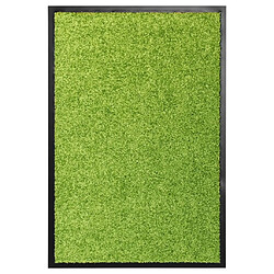 vidaXL Paillasson lavable Vert 40x60 cm