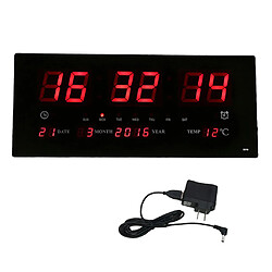 horloge murale numérique led temps calendrier température réveil électrique nous pas cher