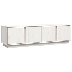 vidaXL Meuble TV Blanc 140x40x40 cm Bois de pin massif