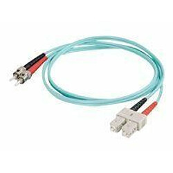 Ecm C2G 85523 câble de fibre optique - câbles de fibre optique (SC, ST, Mâle/Mâle, OFNR, turquoise, Multi-mode)