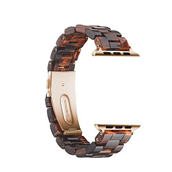 Wewoo Bracelet de montre en résine Simple Fashion pour Apple Watch séries 5 et 4 40 mm et séries 3 et 2 et 1 38 mm rouge foncé