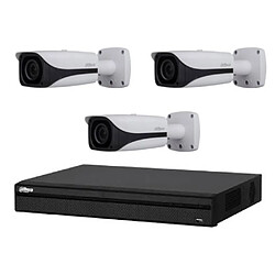 Kit de Vidéosurveillance Dahua DVR HCVR8208AS3 et 3 Caméras Box IR DH-HAC-HFW3231EZT