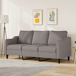 Maison Chic Canapé à 3 places,Canapé droit,Sofa de Salon,Banquette Taupe 180 cm Tissu -GKD366976