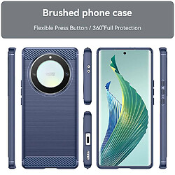 Htdmobiles Coque pour Huawei Honor Magic 5 Lite 5G / X40 / X9a - housse etui silicone gel carbone + verre trempe - BLEU FONCE