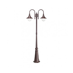 Ideal Lux Lampadaire de jardin Cima Métal Café 2 ampoules 216cm