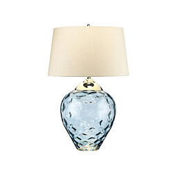 Acheter Elstead Lighting Lampe de table Samara Verre transparent,acier,fausse soie, Verre teinté bleu