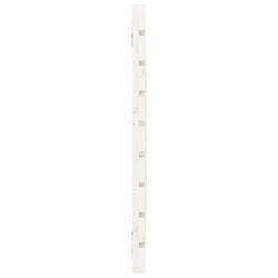 Maison Chic Tête de lit scandinave,Meuble de chambre murale Blanc 96x3x63 cm Bois massif de pin -MN92659 pas cher