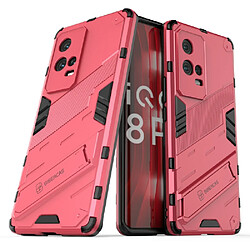 Coque en TPU antichoc, avec béquille rose pour votre Vivo iQOO 8 Pro