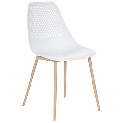 Beliani Lot de 4 chaises HAZELTON Blanc pas cher