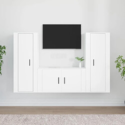 Maison Chic Ensemble de meubles TV 3 pcs pour salon - Blanc Bois d'ingénierie -MN27105