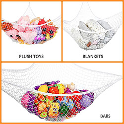 Acheter Universal Blanc 180 * 120 * 120cm rangement des jouets grande taille filtre filet sac de rangement des jouets